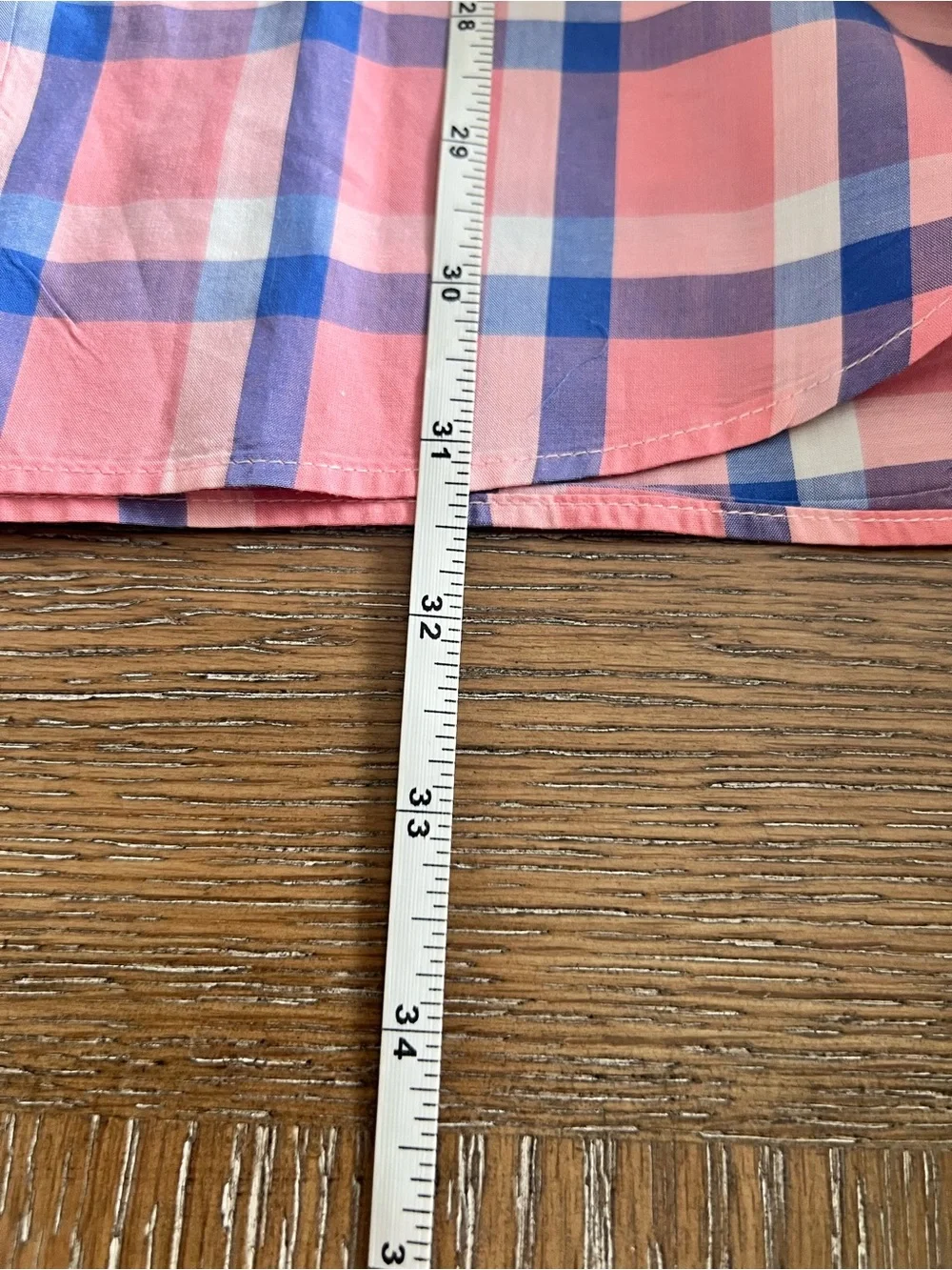 J Crew Men's Pink & Blue Plaid Cotton Poplin Button-Down Shirt Size XL